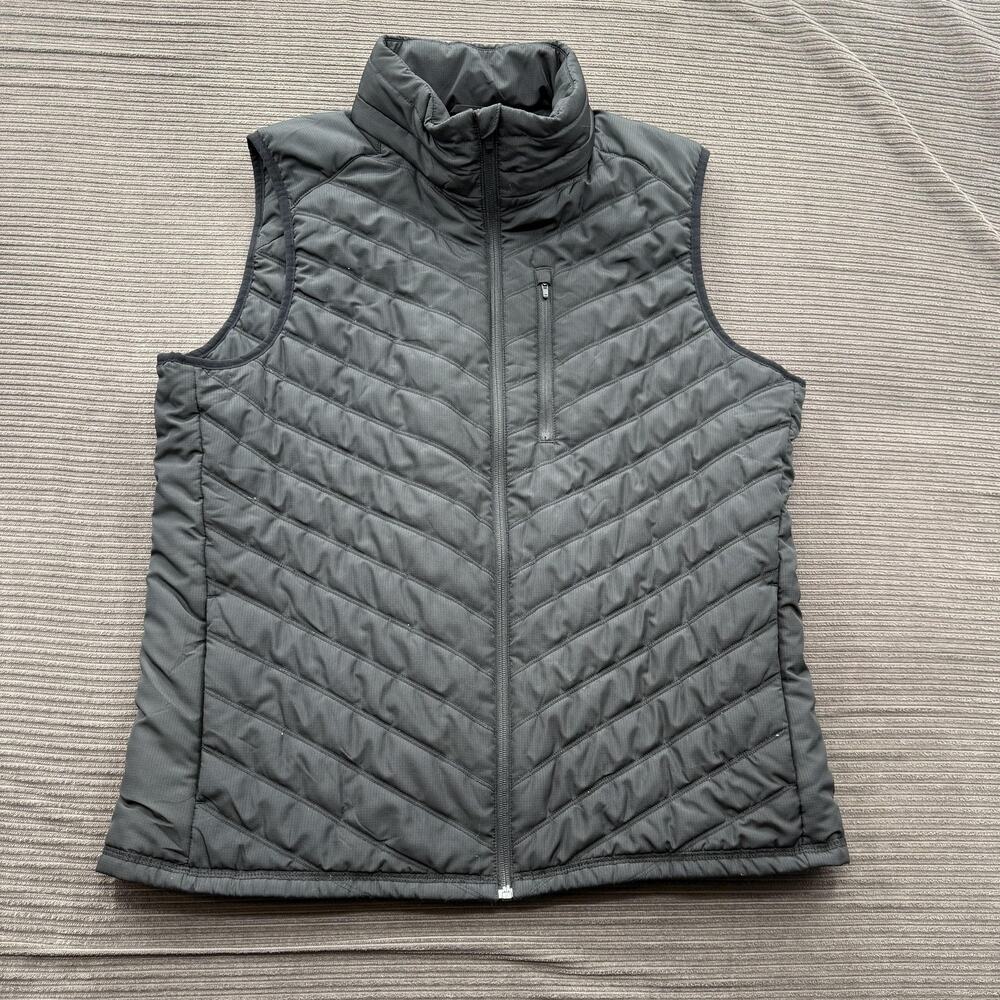 Zella Vest Mens XL Black Quilted Sleeveless Full Zip‎ Lightweight Puffer Outdoor